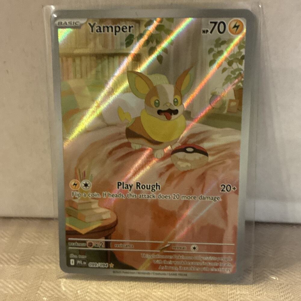 Pokémon TCG Yamper 099/094 Full Art Holo Illustration Rare 70 HP Phantasmal Fla
